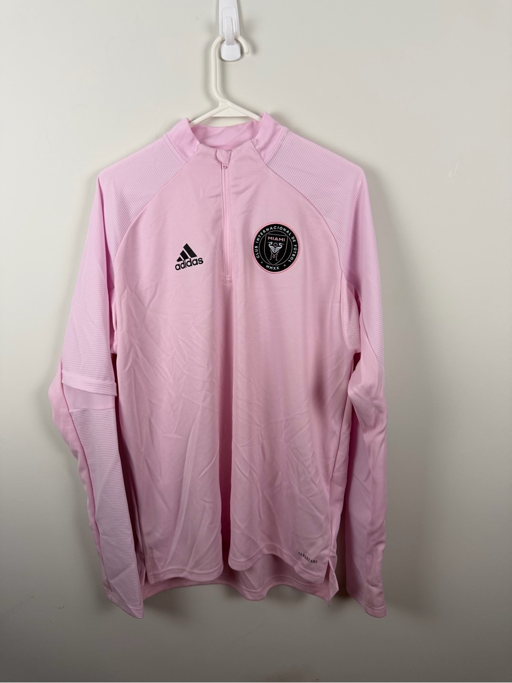 adidas Light Pink Half-Zip Training Pullover